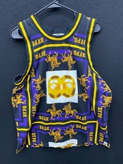 A Bathing Ape BAPE Black & Gold Double Ape Head Tank Top Size MEDIUM b21