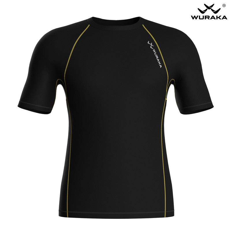Wuraka Men Compression Armour Base Layer Top Half Sleeve Thermal Gym Sport Shirt gallery