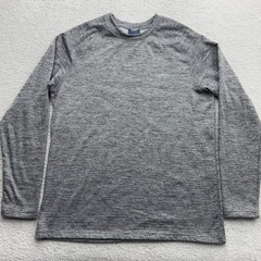 AFTCO Mens Gray Space Dye Long Sleeve Performance Fishing Shirt Size M Raglan