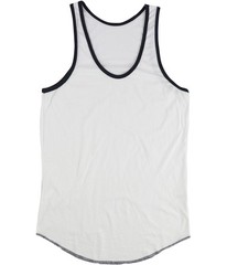 Tags Weekly Mens Two Tone Tank Top, White, Small