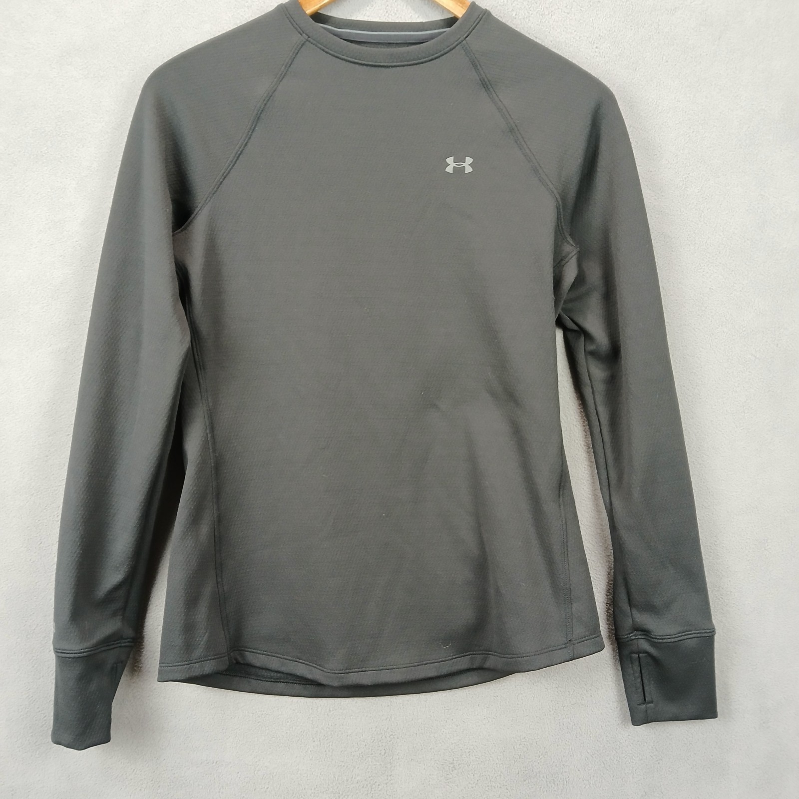 Under Armour ColdGear Fitted Shirt Mens Small Black Sweat Wicks Performance gallery