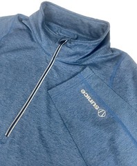 Sunice Mens Top Size Large Blue 1/4 Zip Logo Long Sleeve Activewear Pullover