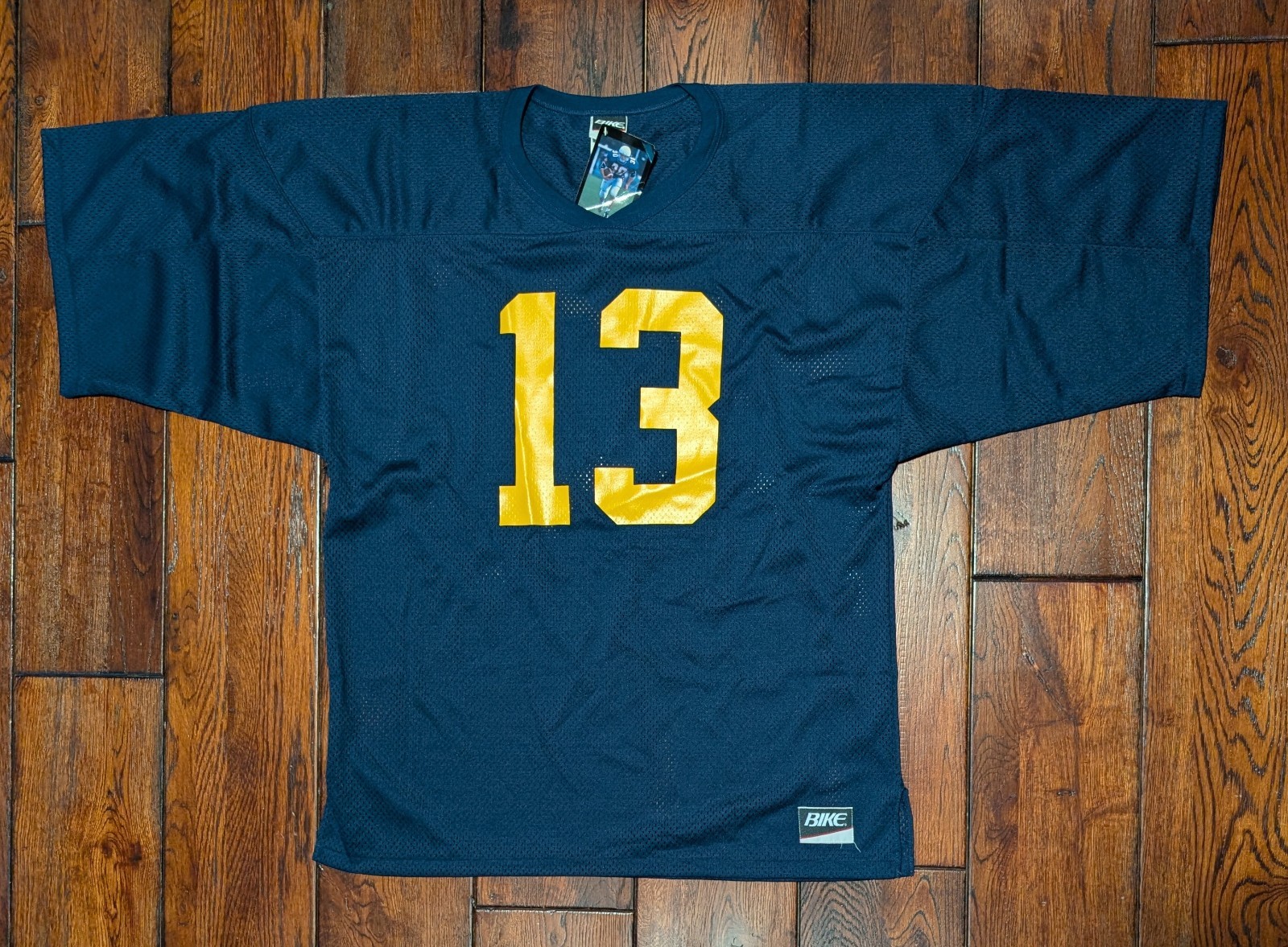 VTG BIKE MICHIGAN Colors Blue & Maize Mesh Football Jersey #13 Size XL - NWT gallery