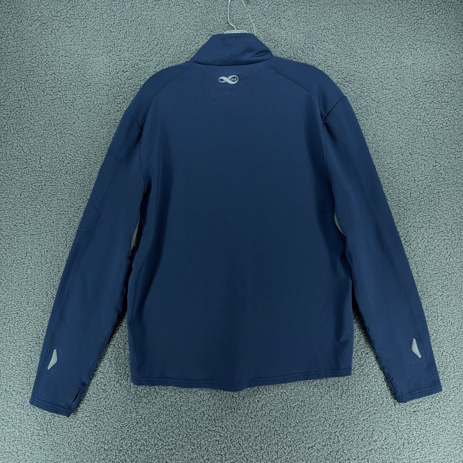 REI Quarter Zip Mens L Blue Technical Pullover Hiking Outdoor Stretch Athletic gallery