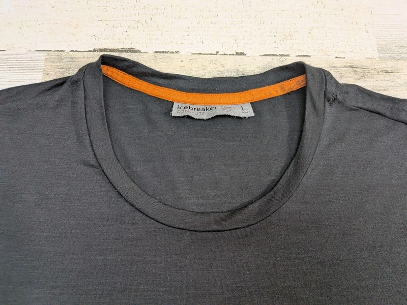 Icebreaker Shirt Mens Large Cool-Lite Black Merino Wool Blend gallery