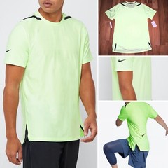 Nike Men’s DRI-FIT Tech Pack Training Gym SS Shirt Top Barely Volt AJ7963 701 L