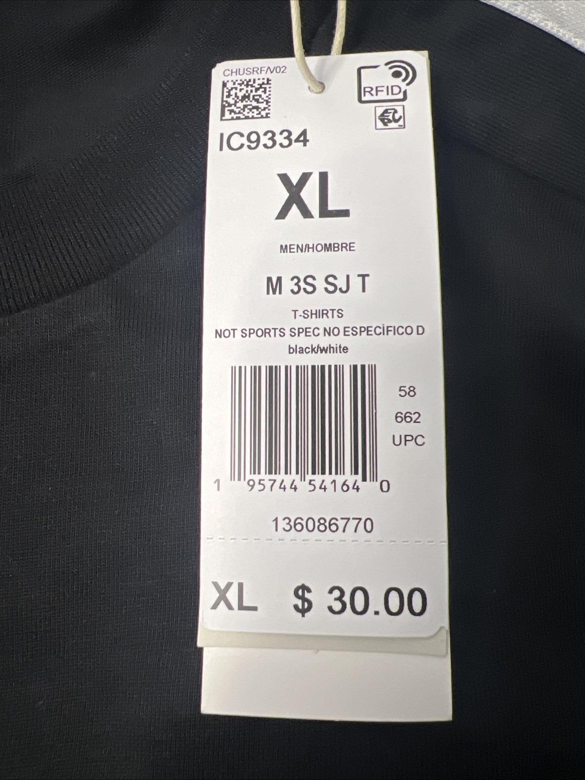 Adidas Men's M 3-Stripe SJ T-Shirt - Black IC9334 Sz XL NEW WITH TAGS gallery