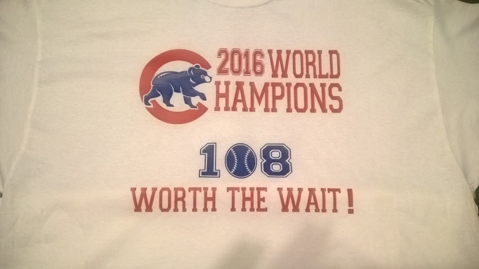 RARE* Chicago Cubs 2016 World Champions Baseball T-shirt *World Series gallery