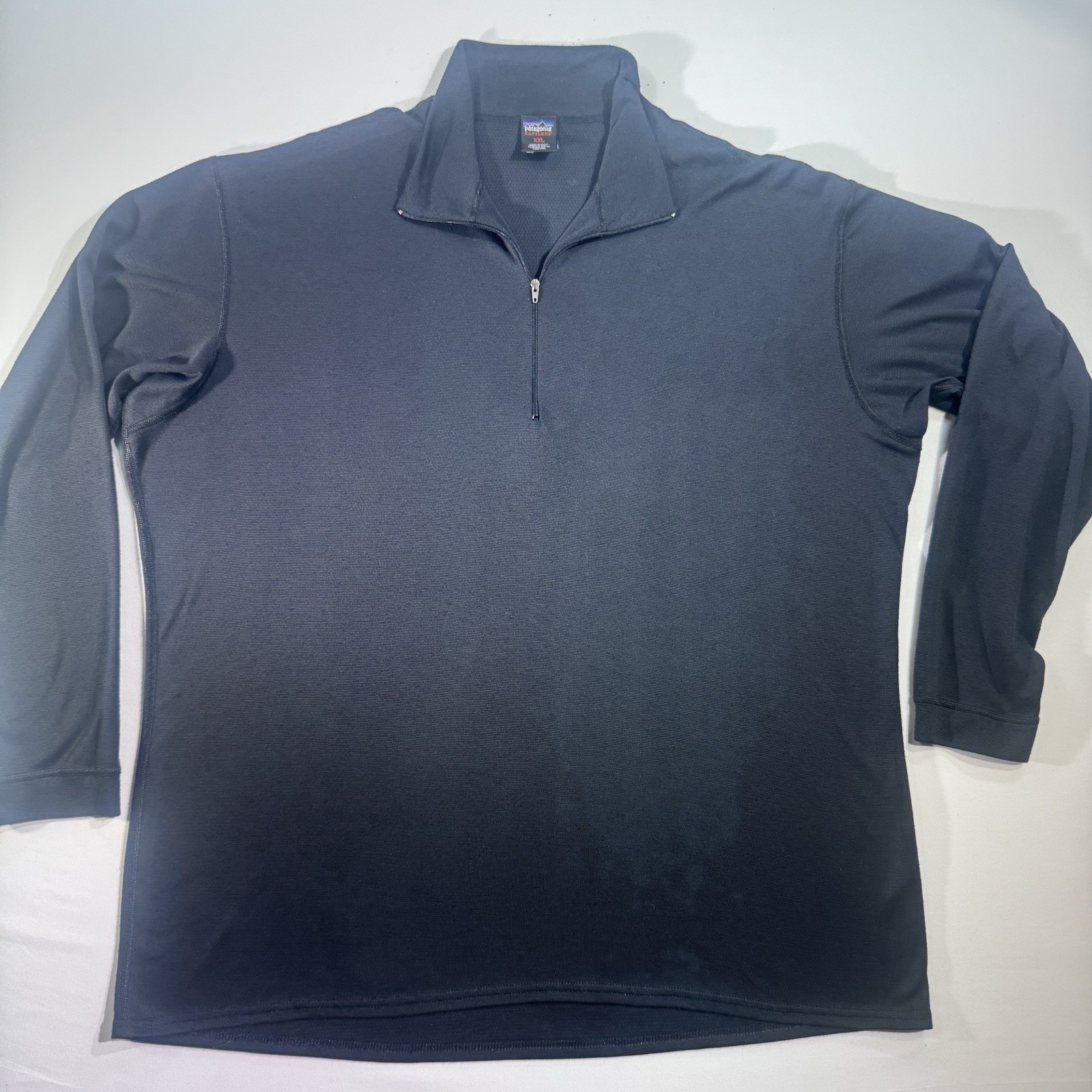 PATAGONIA Capilene Men’s 1/4-Zip Pullover, Black, Made in USA, 90s, Vintage, XXL gallery