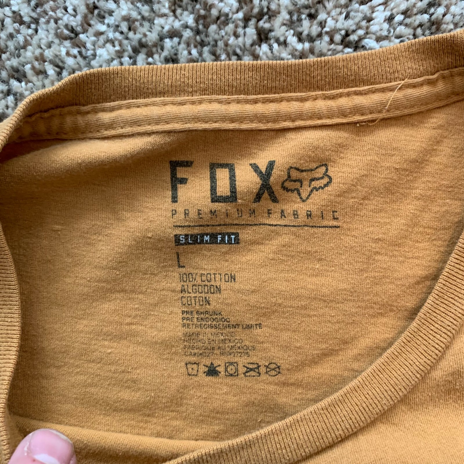 FOX RACING MEN Yellow Premium Tee T shirt Slim Fit LARGE Cotton MotoRacing gallery