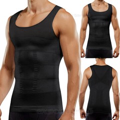Men Slimming Body Shaper Belly Chest Compression Vest Activewear Tops Tank Top