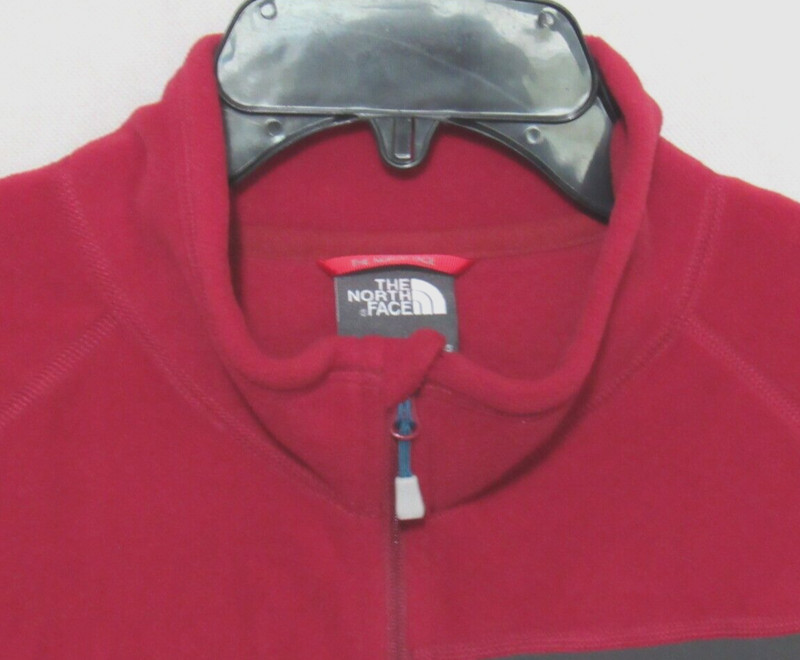 The North Face 1/4 Zip Pullover Red Fleece Top Mens L Polartec Athleisure Sports gallery
