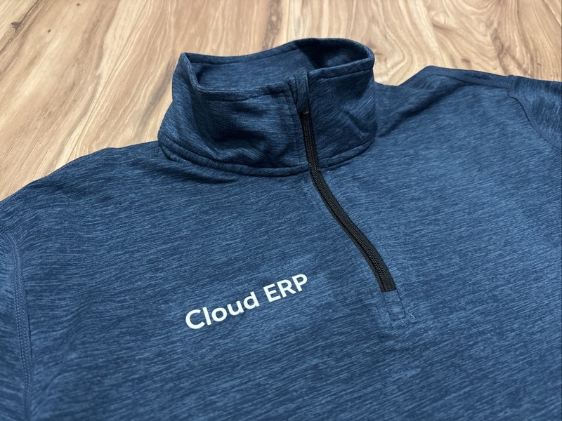 Marine Layer Mens M Weekend Sport 1/4 Zip Pullover 'Cloud ERP' Logo Employee NEW gallery