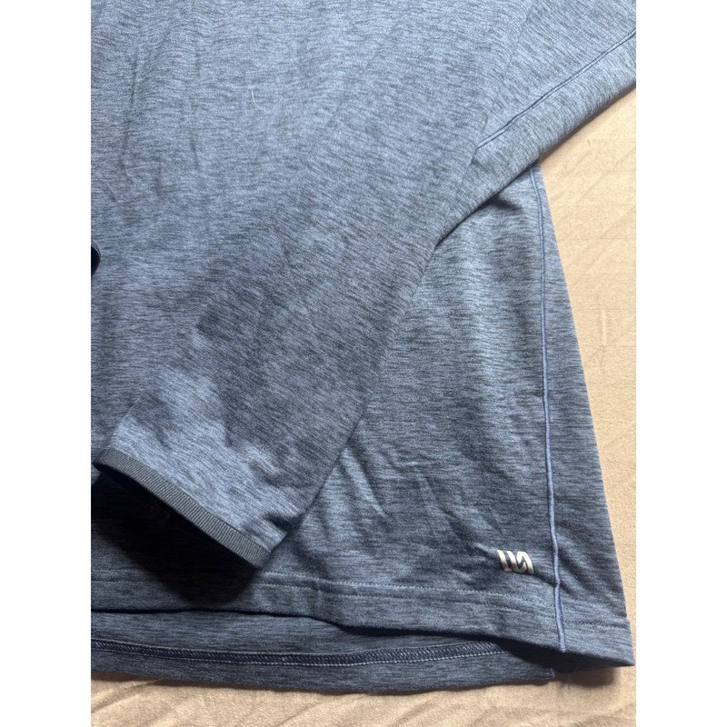 VRST Mens Quarter Zip Pullover Blue Heather Athletic Training Top Large RN104141 gallery