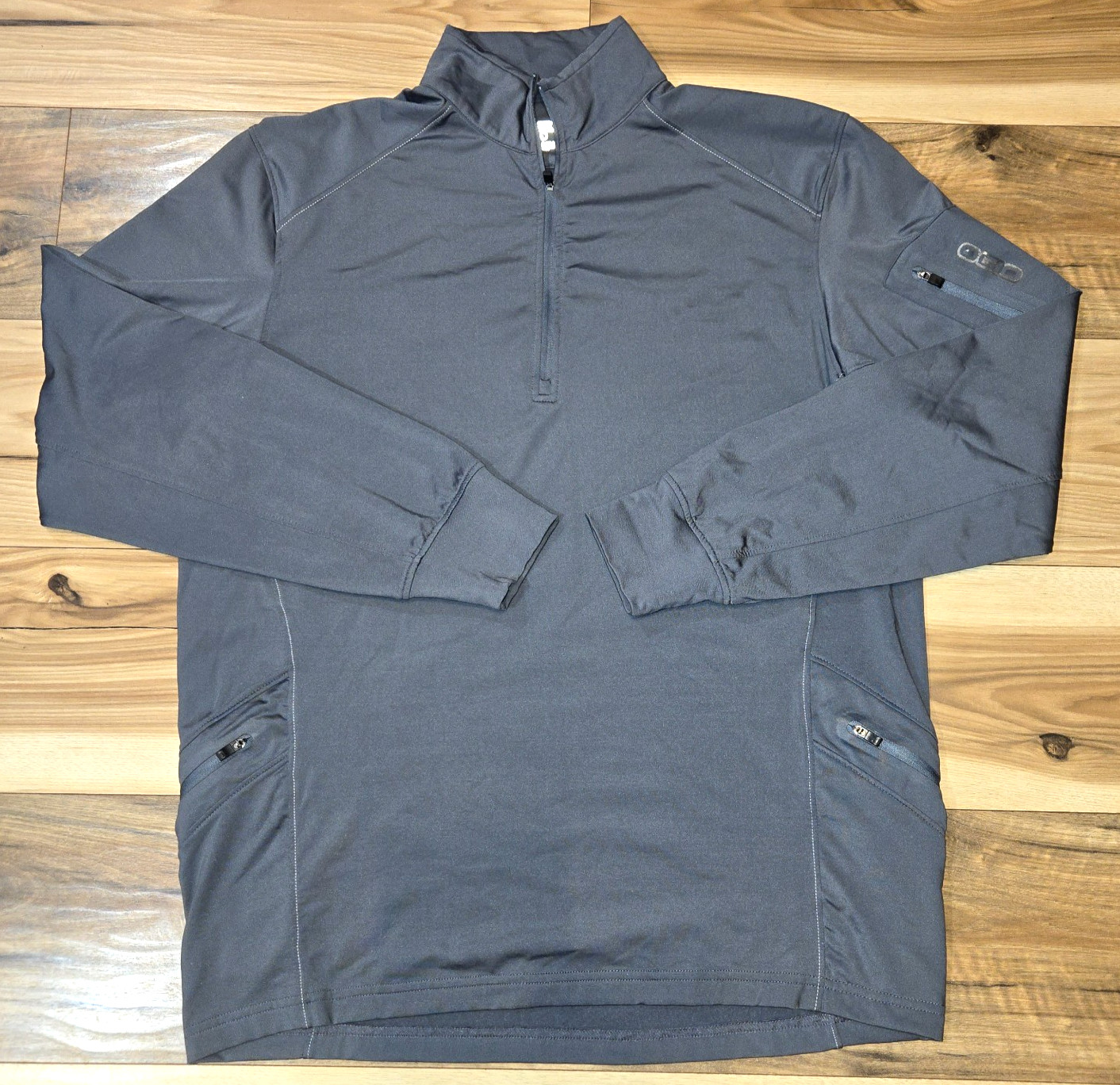 Ogio Quarter Zip Performance Pullover Mens Size L Gray Zipper Pockets gallery