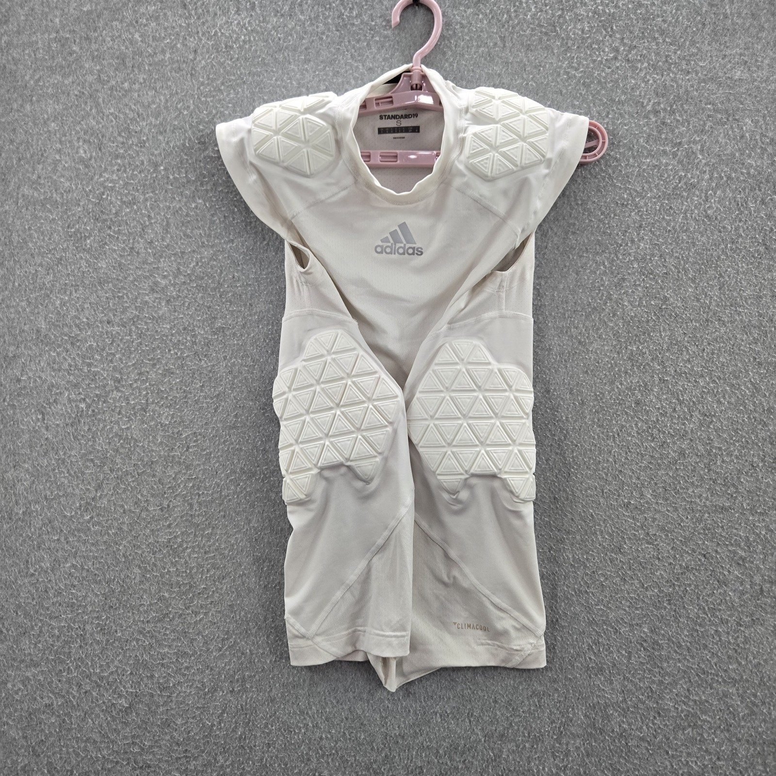 Adidas Men Activewear Top S White Padded Compression Shirt STANDARD19 gallery
