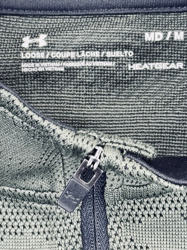 Under Armour 1/4 Zip Pullover Men M Green Camo Military LS READ gallery