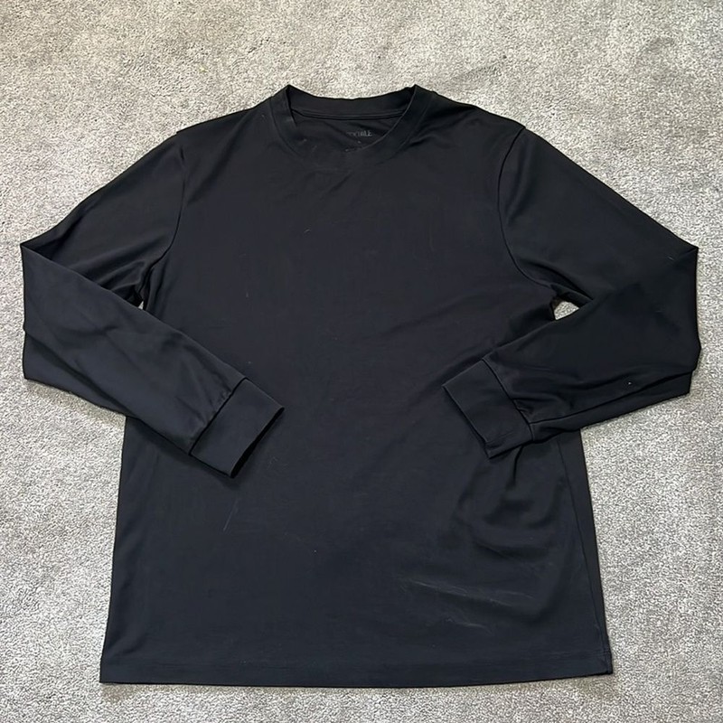 TEXTALE Fresh Stain-Repel Tee Long Sleeve Workwear Outdoors Black Size Large gallery