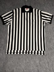 Rawlings Men’s Referee Jersey Black White Stripe V-Neck Official Shirt 2XL
