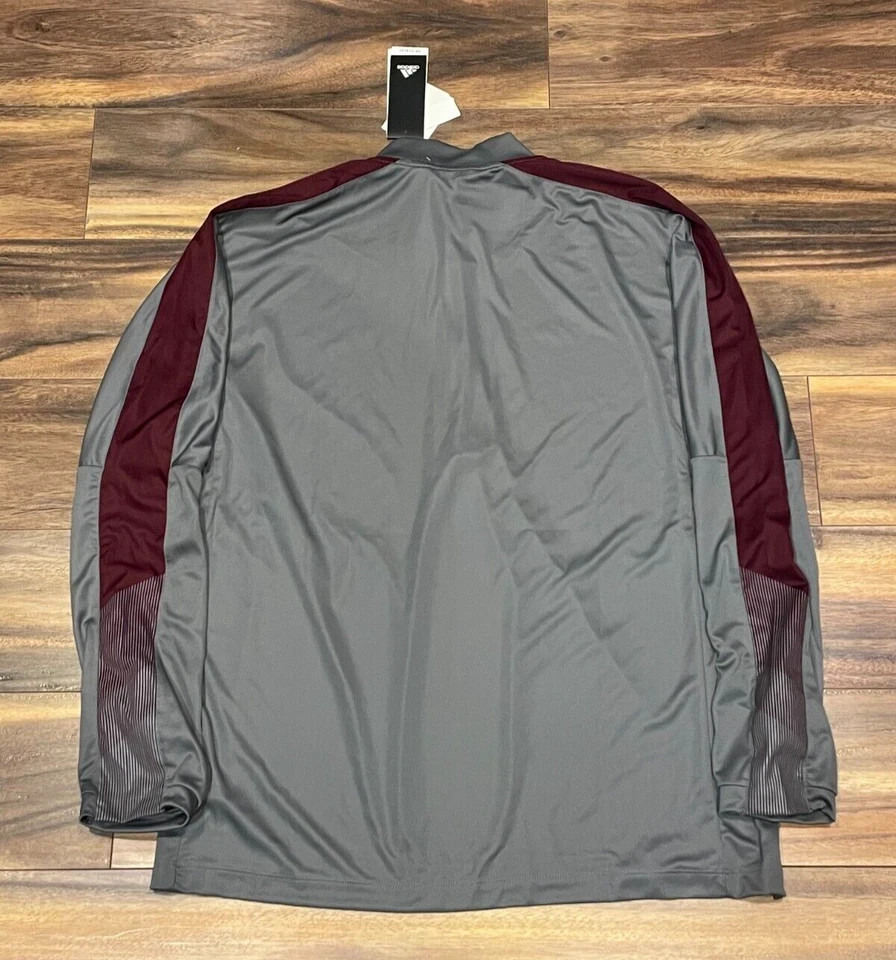 NEW Adidas SEC Texas A&M Aggies Football Men's 1/4 Zip Longsleeve Top (MSRP:$85) gallery