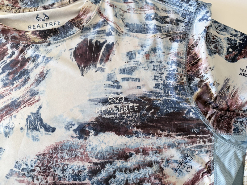 Realtree Fishing Aspect LongSleeve Shirt Camo Blue Mens Size XL White Brown Blue gallery