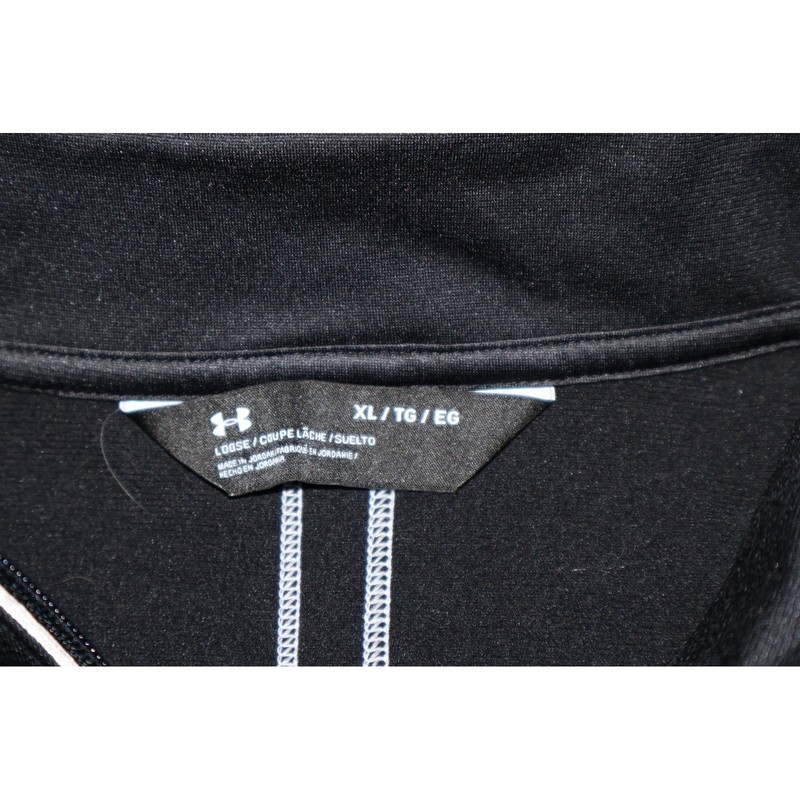 Under Armour 1/4 Zip Pullover Mens XL Black Loose Fit Mock Neck Golf Workout Gym gallery