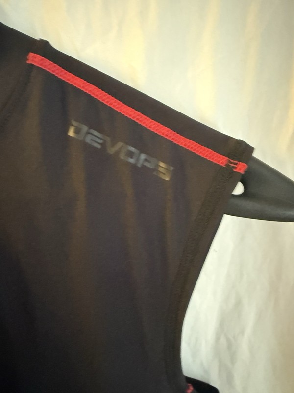 Devops Men's Pair Of Two Sleeveless Compression Shirt Red And Black Size L gallery