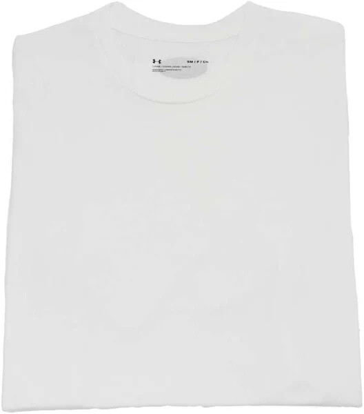 Under Armour Short Sleeve Shirt Men's M L White 1360693 T-Shirt Cotton/Poly gallery