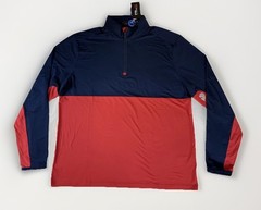 NWT RLX Ralph Lauren Performance Wicking Pullover Men’s XL Navy Red 1/4 Zip