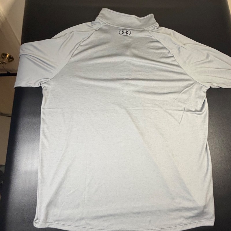 Under Armour Mens 2XL HeatGear 1/4 Zip Pullover Gray Long Sleeve Training K3 gallery