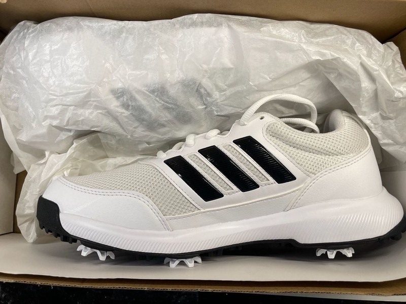 adidas Men's Tech Response 2.0 Spiked Golf Shoes - Cloud White/Core Black gallery