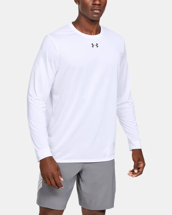 Under Armour White Locker 2.0 L/S Crew Neck Tee 1305776 Size 4XL,XXXXL