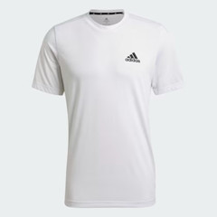 $25 adidas AEROREADY Designed to Move Feelready Sport Tee | White / Black | S