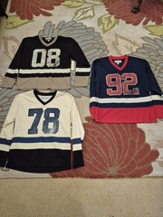NWT Lot Of 3 No Boundaries Long Sleeve Hockey Jerseys Men’s Size XS