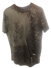 Jordan Craig Black burn out tshirt L Long Streetwear Hip hop Punk Rock Travis