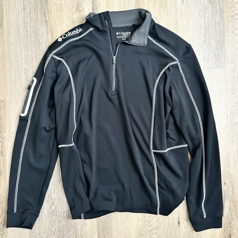 Men’s Columbia Golf Half Zip Pullover Medium Black gallery