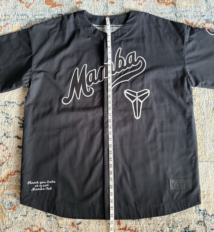 Nike Kobe Bryant Mamba Baseball Jersey Black, Men’s, Large-Tall, IB0007-010 gallery