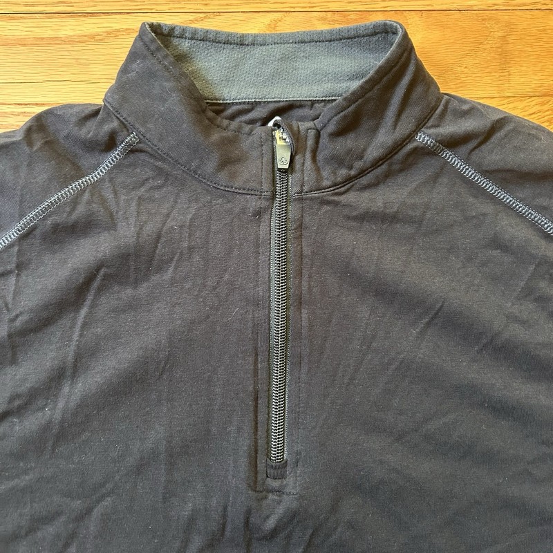 TASC Performance Carrollton Lightweight Black 1/4 Zip Pullover Medium M gallery