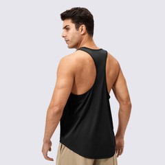 Men Sleeveless Loose T-Shirt Quick Dry Breathable Fitness Running Sports Tops