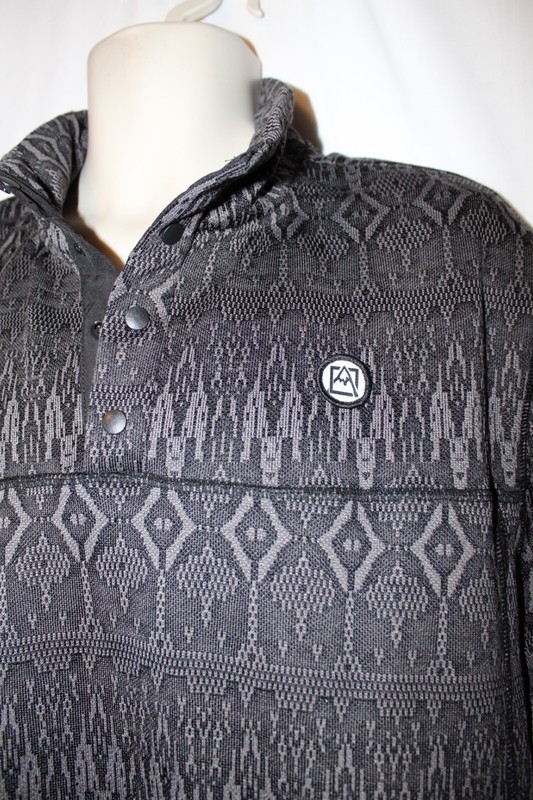 mens avalanche 1/4 snap pullover L nwt $118 snakeskin look gray gallery