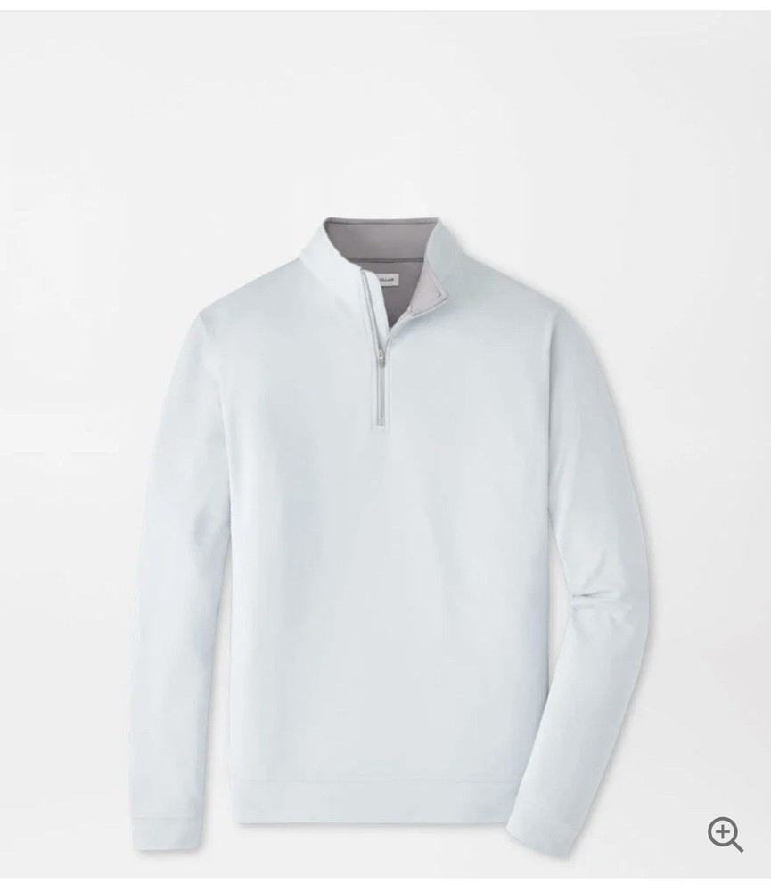 Peter Millar Size Small Perth Performance Quarter-Zip, British Grey, NWT, $140