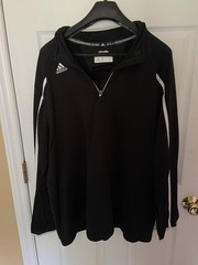 adidas Climalite Men’s 2XL Black 1/4 Zip Mock Neck Long Sleeve Pullover