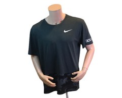 NWT Nike Breathe Training Soulcycle Tee Grey White Dark Green Black AQ1091 XL