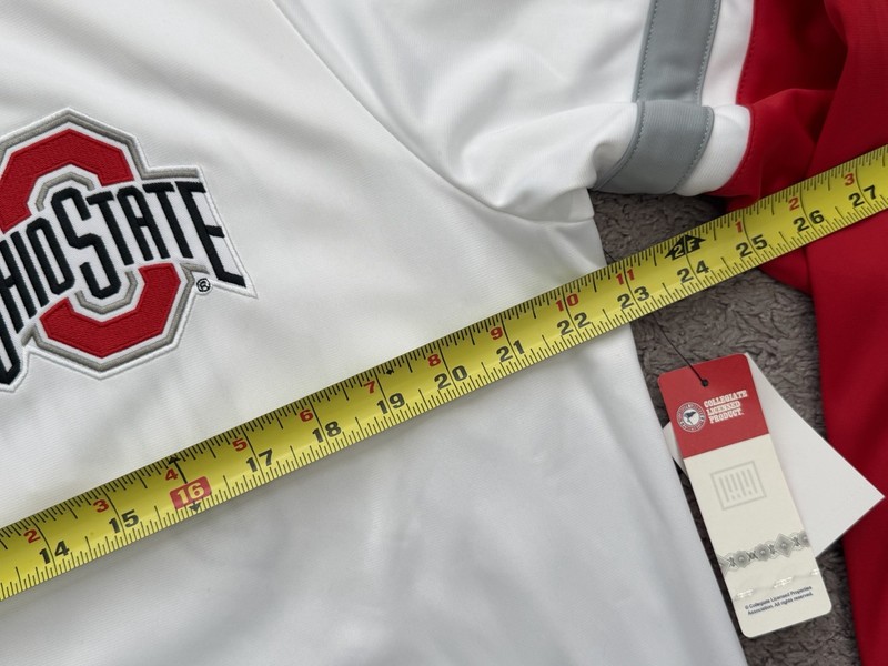 G-III Ohio State Buckeyes Jacket OSU Full Zip White Red Men's Size Large NEW gallery