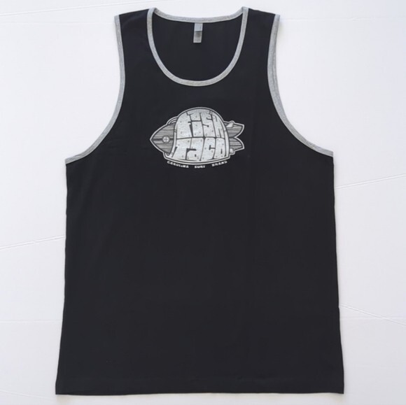 Carolina Surf Brand Fish Taco Tank Surfing Beach Waves Longboard Large NWOT gallery