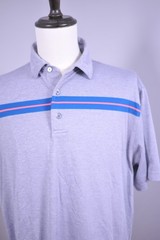 FootJoy Pique Performance Golf Polo Shirt Gray Stripe Men’s Large L