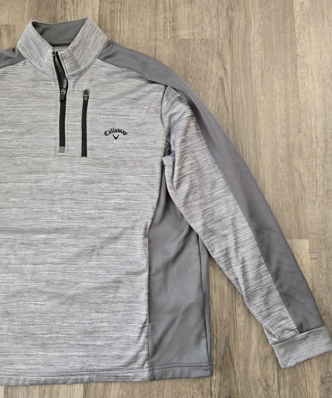 Callaway 1/4 Zip Pullover Men’s Large W/ Chest Pocket Heathered Gray gallery