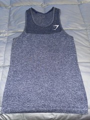 Gymshark Phantom OG Dry Seamless Tank Top Men Small, David Laid style, Navy Blue