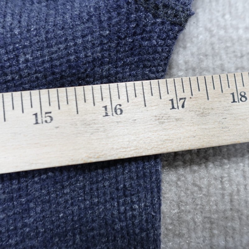 Wallace & Barnes Shirt Medium Blue Heather Long Sleeve Henley Thermal gallery