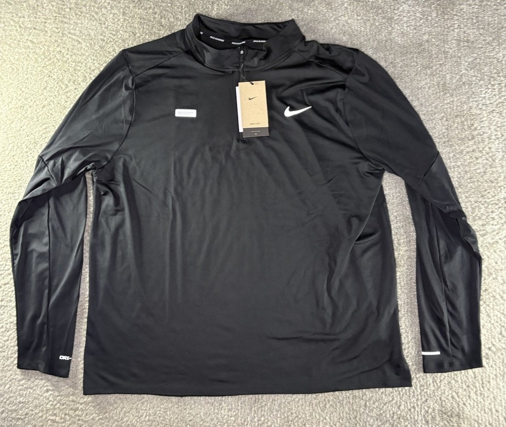 Nike Flash Dri-FIT Element 1/2-Zip Running Top Mens Large Black FB8556-010 NWT